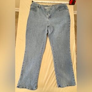 Lee Women's Straight Jeans Light Blue Denim Stretch 5-Pocket Button Zip